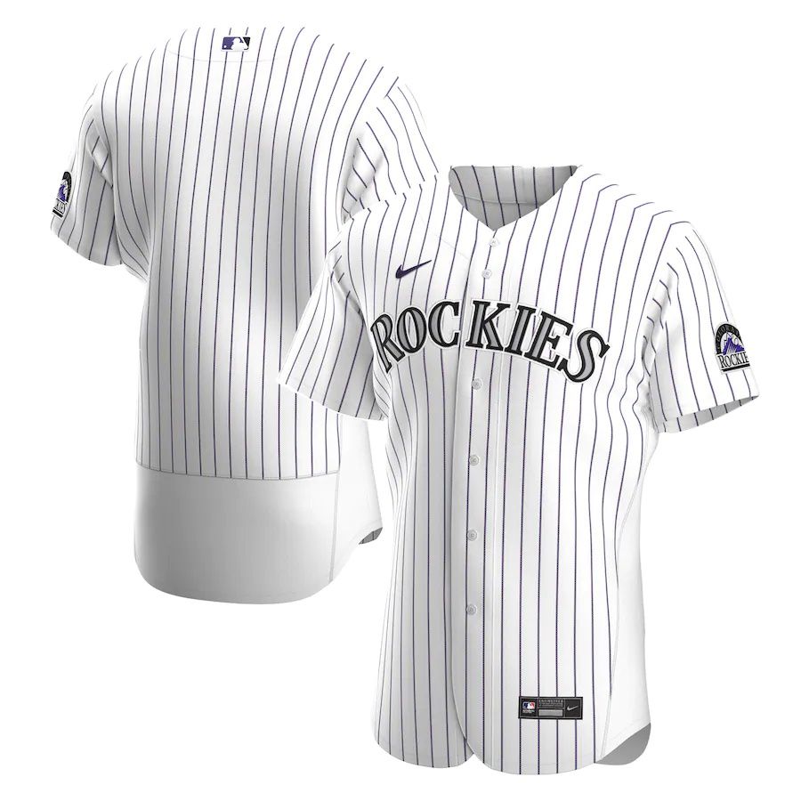 Mens Colorado Rockies Nike White Home Authentic Team MLB Jerseys->colorado rockies->MLB Jersey